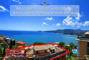 ATTICO SAN FAUSTINO 165 mq più 110 mq di terrazza- IN VILLA 700 ,VISTA MARE STREPITOSA-100 m dalla spiaggia-PARKING ESCLUSIVO-SKY,NETFLIX